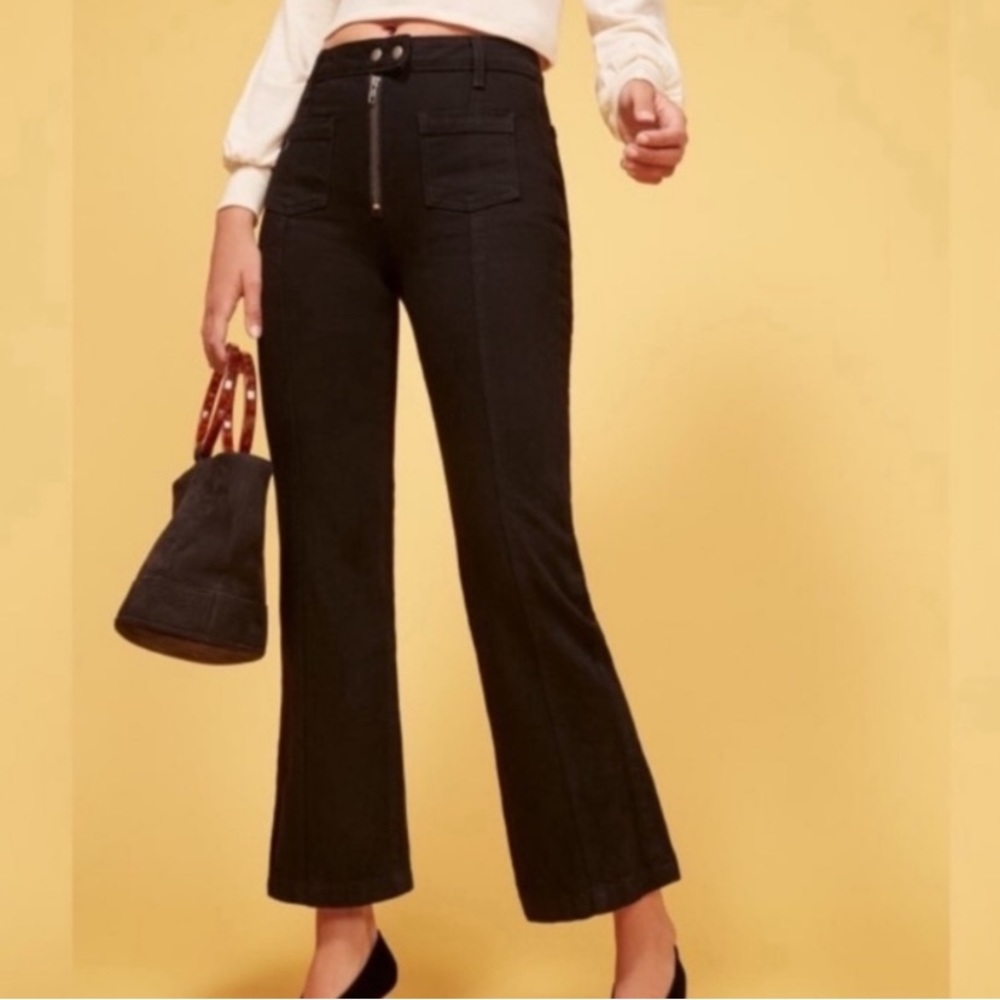 Reformation Elle Black Jeans